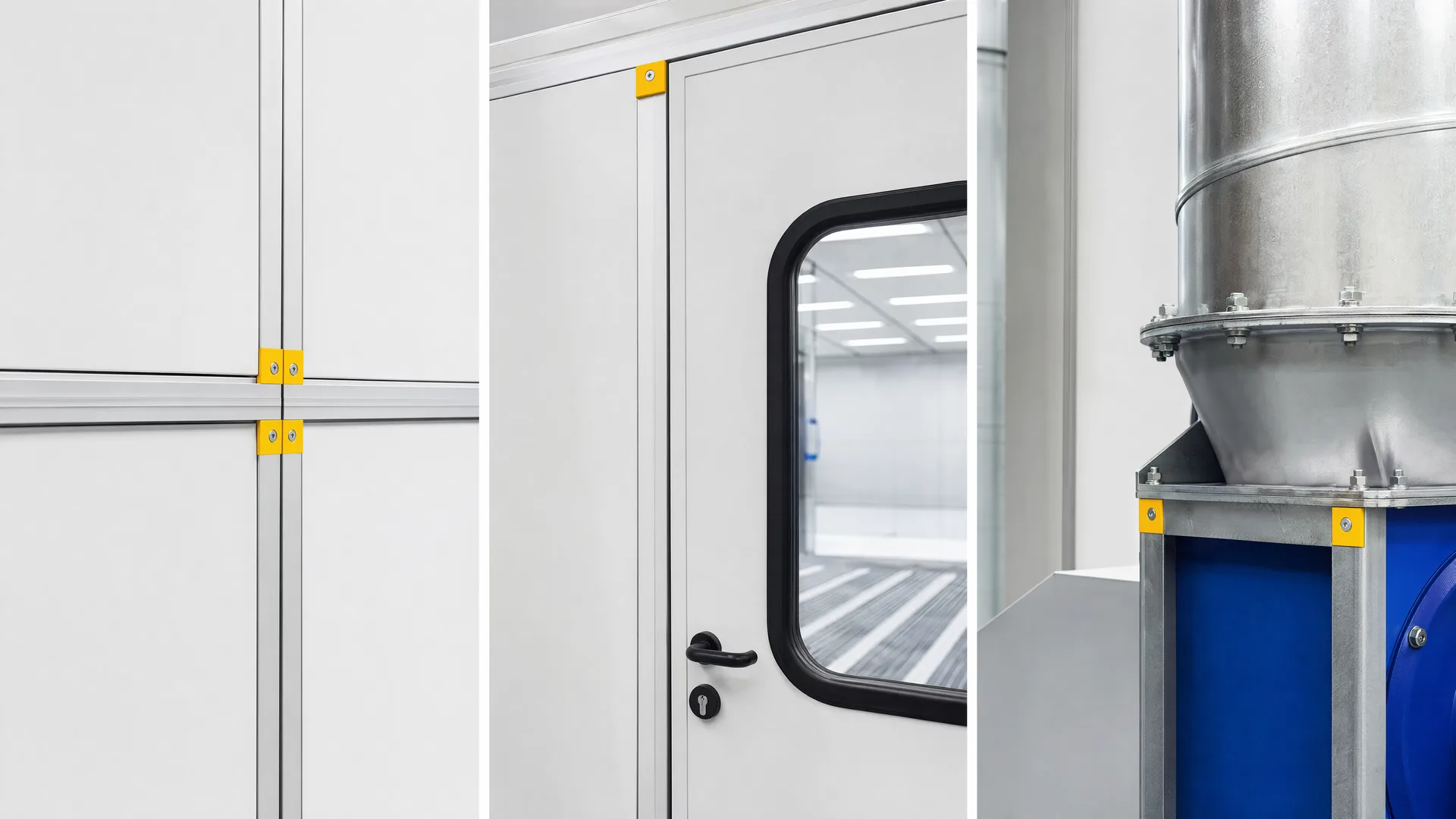 Representative matched modular panel door and equipment interface details