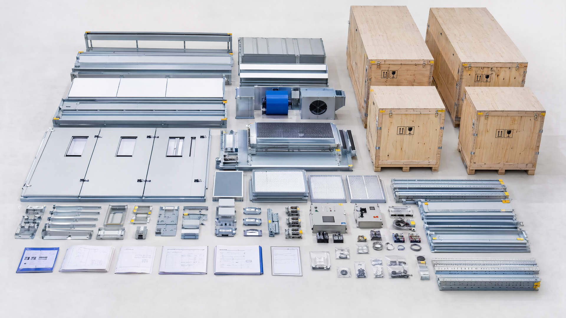 Representative documentation packing and modular assembly handoff
