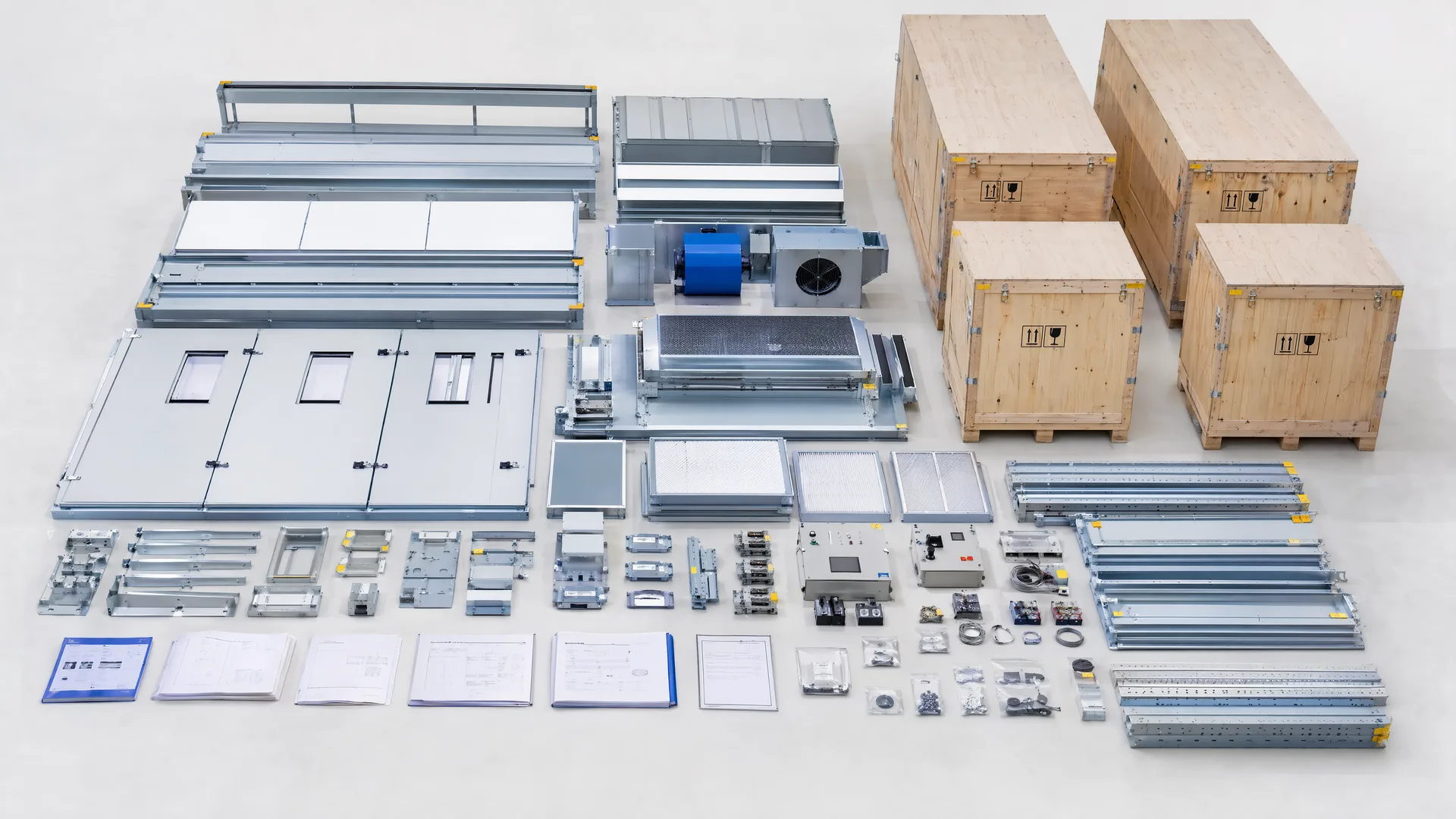 Representative documentation packing and modular assembly handoff