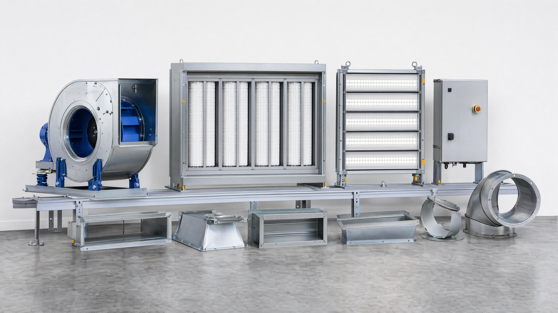 Representative generic fan filtration lighting and control equipment package